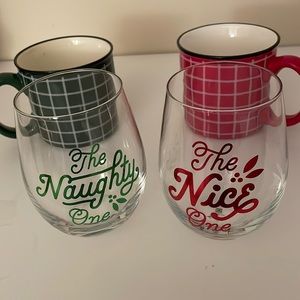 NEW!!’ Hallmark Coffee, Hot Chocolate Mugs. NEW Wine Glasses.